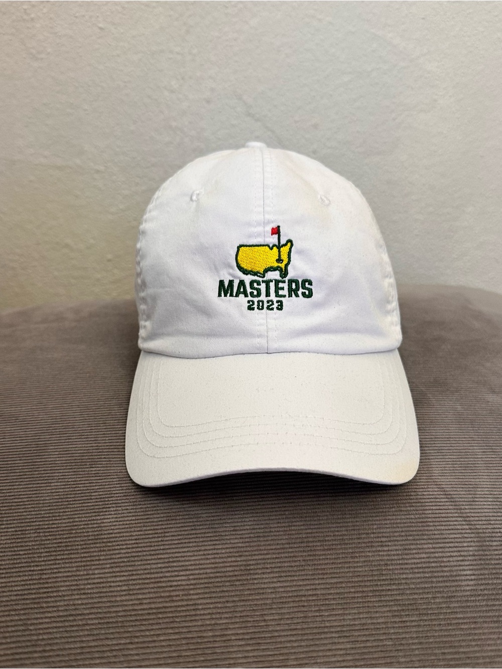 Authentic 2023 Masters Augusta National White Ahead Adjustable Hat Cap